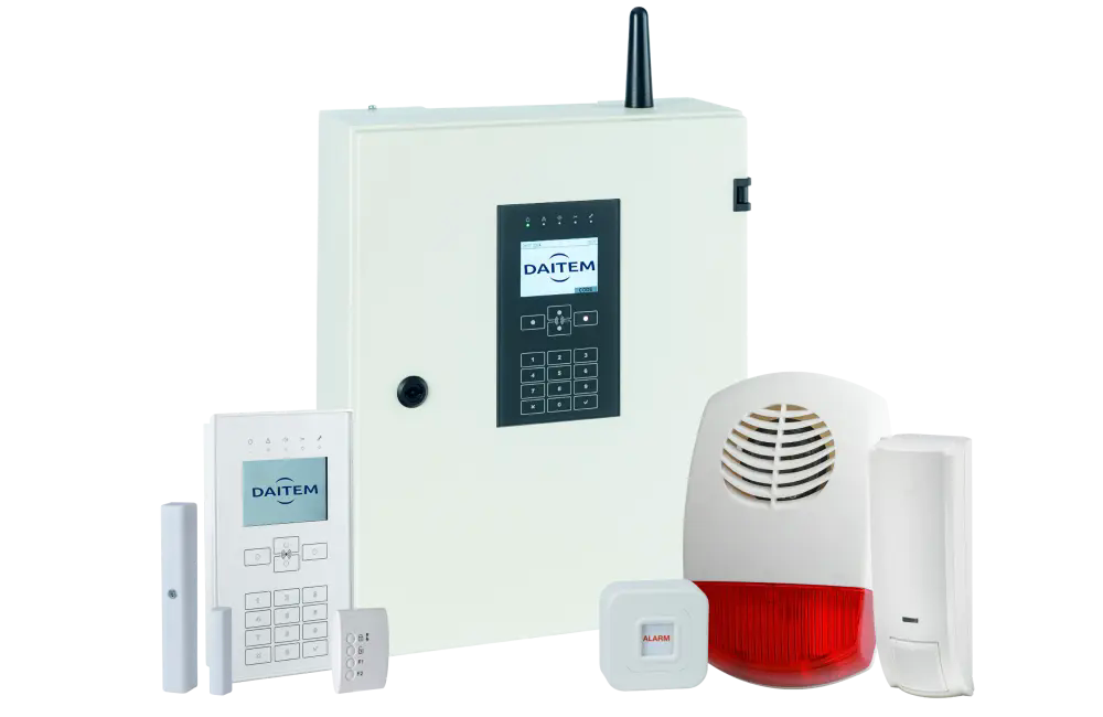 Das <strong>Hybrid-Alarmsystem DAITEM D34</strong>. Ihr Alarmsystem zum Einbruchschutz in der Nordheide und Umgebung.